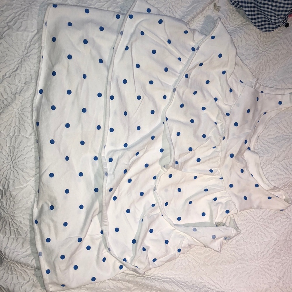Blue poka dotted tank top